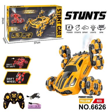 2.4G stunt deformation eight wheel remote control vehicle with light spray