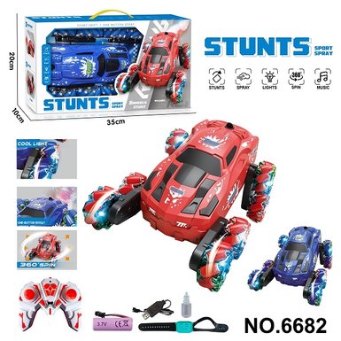 2.4G small 8-wheel drift stunt remote control car spray, light, music