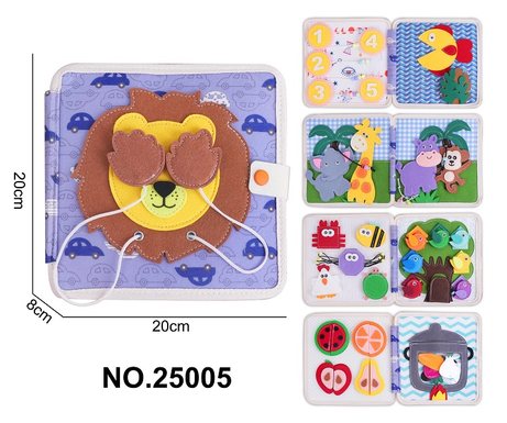 Montessori Children's Early Education Puzzle - Felt Lion Quiet Book