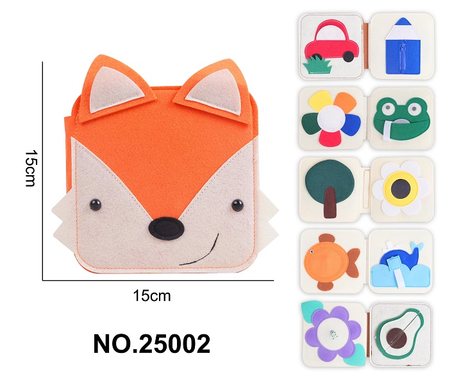 Montessori Children's Early Education Puzzle - Felt Fox Handwritten
