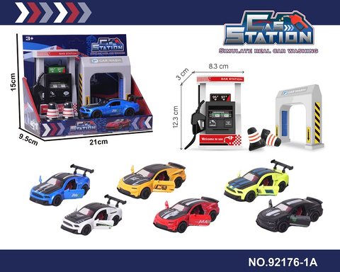 Gas station alloy regenerative racing set