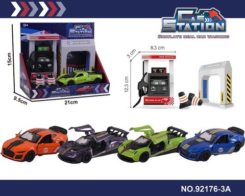 Gas station alloy regenerative racing set