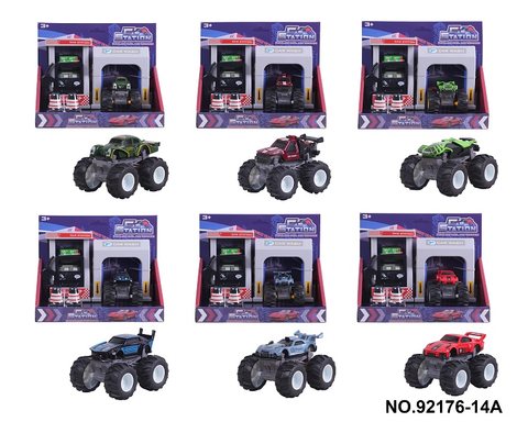 Gas Station Alloy Large Wheel Off Road Vehicle Set