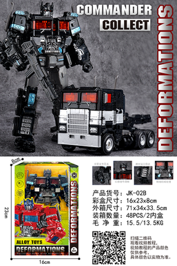 (Alloy Version) Optimus Prime Warrior Mech Transformation Star Commander - Black Gold Version