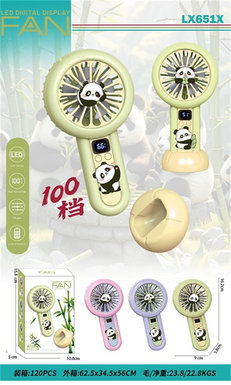 Handheld fan with base