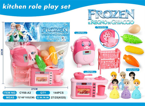 Playful Ice and Snow Girl Kitchenware Penguin Stove Set