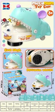Electric universal mouse, green/pink (with lights, music, and movable mouth)
