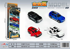 4只庄1:43双开门合金回力越野车