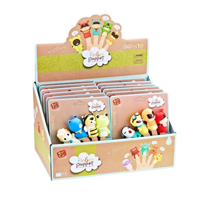 Cartoon finger figure toy doll toy vinyl toy 12-pack display box