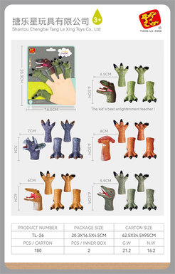 Dinosaur hand, foot and finger doll toy toy