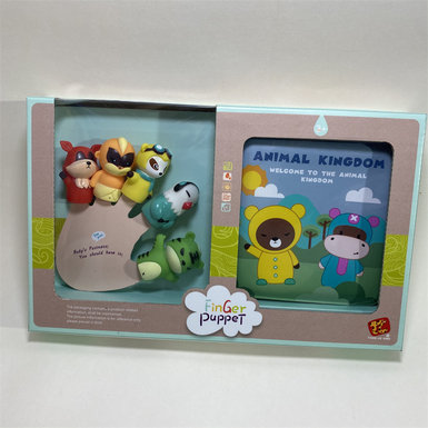 Animal finger doll + bath storybook toy doll toy rubber toy