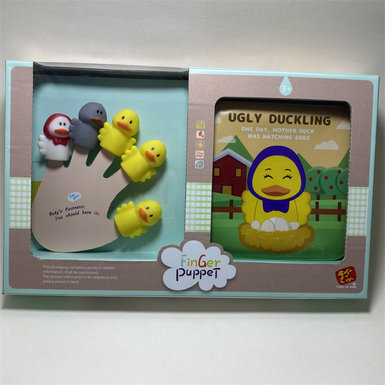 Animal finger doll + bath storybook toy doll toy