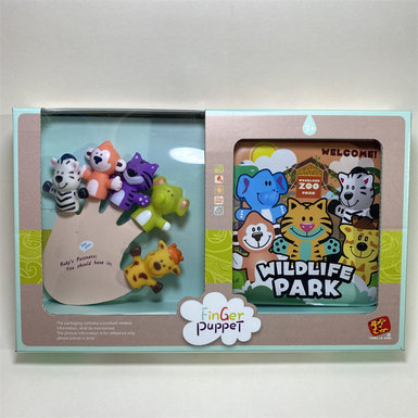Animal finger doll + bath storybook toy doll toy