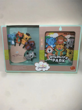 Animal finger doll + bath storybook toy doll toy