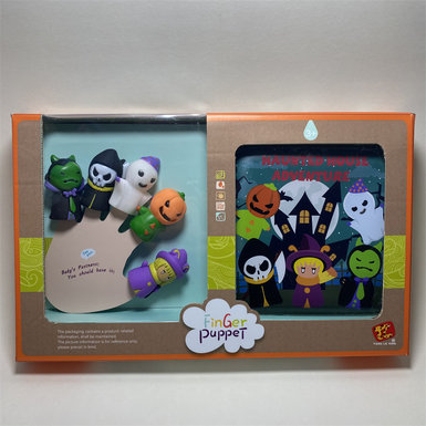 Halloween finger doll + story bath book toy doll toy