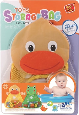 Ducks, frogs, bathroom, net bags, bathroom toys, bath toys, baby toys.