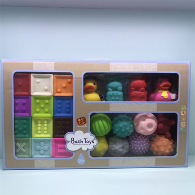 Combination set rubber enamel toys bathroom toys bath toys baby toys (3 in 1)