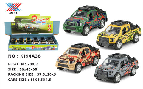 1:36 alloy car pickup truck back force alloy car toy (12 sets)