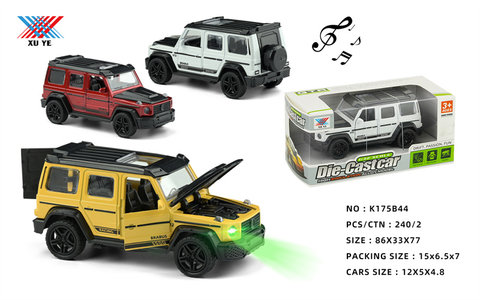 1:32 Alloy car Mercedes-Benz G5 opens the door, lights and music return (1 pack)