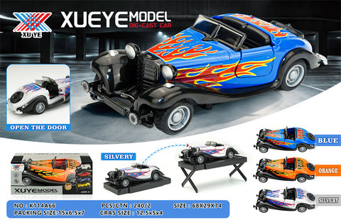 1:36alloyconvertibleoldcarmodeldooropeningrebound(1set)reboundcar