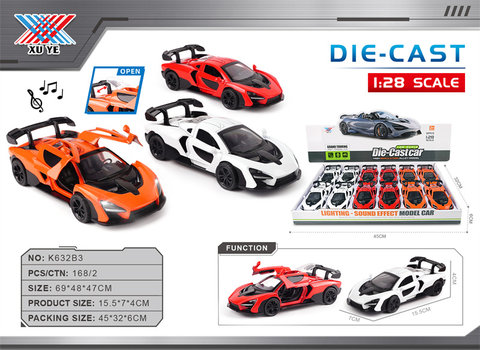 1:28alloycarmodelMcLarenlightingmusic3dooropeningforce(setof12)