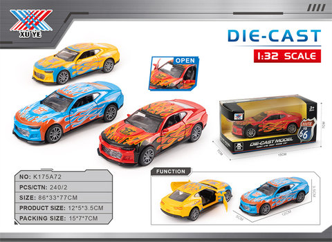 1:32alloycarmodelChevroletFireDragondooropeningrebound(setof1)