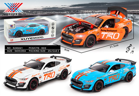 1:24alloymodelShelbyGT5004dooropeningreboundlightmusic(1set)