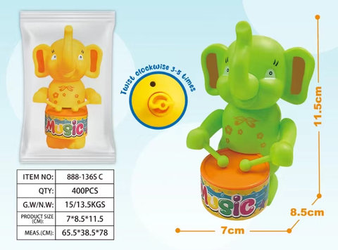 Fun interactive drumming and elephant chain toys