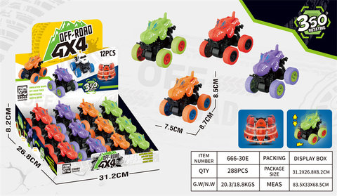 Dualinertiacrocodileoff-roadvehicle(setof12)
