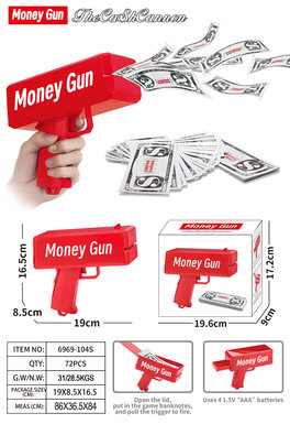 EnglishMoneySprayGunSummerToy