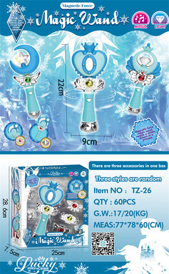 (Magnet magic wand strips) Ice and snow doll toys, family toys