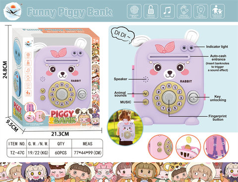 Rabbit piggy bank toys educational toys