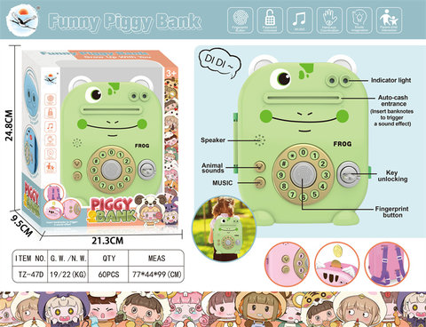 Little frog piggy bank toy educational toy