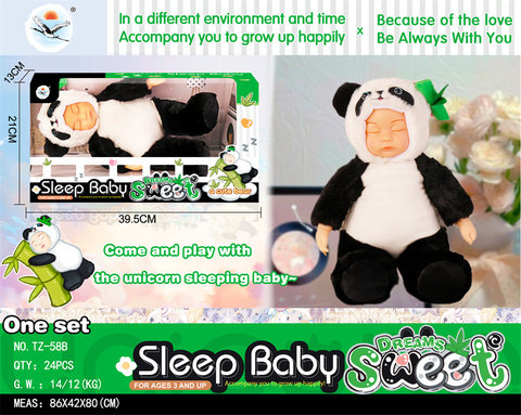 Panda 3D Sleeping Doll Toys go from Home to Home