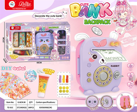 DIY bunny piggy bank toys educational toys