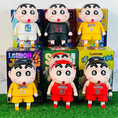 Basketball team crayon Xiaoxin handmade doll model decoration (6 models mixed)