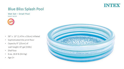 Crystal blue pool inflatable toy