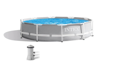 12-foot round pipe rack pool inflatable toy set