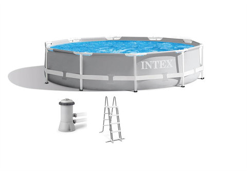 12-foot round pipe rack pool inflatable toy set