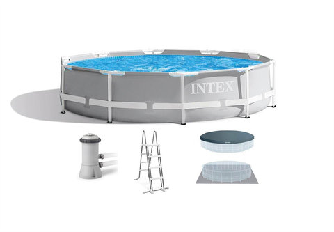 15-foot round pipe rack pool inflatable toy set
