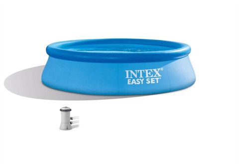 12-foot saucer-shaped pool inflatable toy set