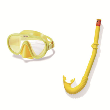 Yellow swimming goggles, breathing tube combination toys, swimming supplies toys