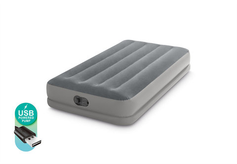 Gray USB built-in electric pump single wire pull air bed inflatable toy