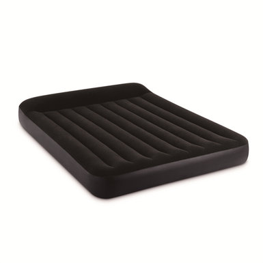 Black and white built-in pillow single layer double wire pull air bed inflatable toy