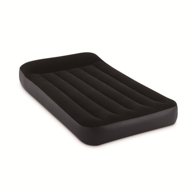 Black and white built-in pillow single layer single wire pull air bed inflatable toy