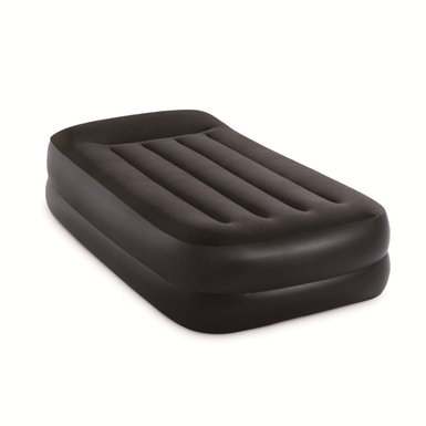 Black-and-white built-in pillow double-layer single wire pull air bed inflatable toy