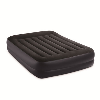 Black and white built-in pillow double double wire pull air bed inflatable toy