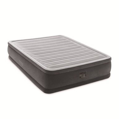 Luxurious gray-and-white double-layer wire pull air bed inflatable toy