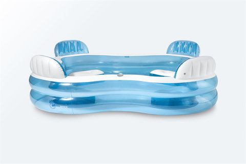 Family pool inflatable toy with backrest seat