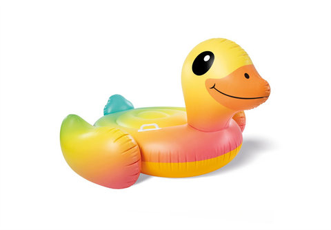Little yellow duck mounted inflatable toy